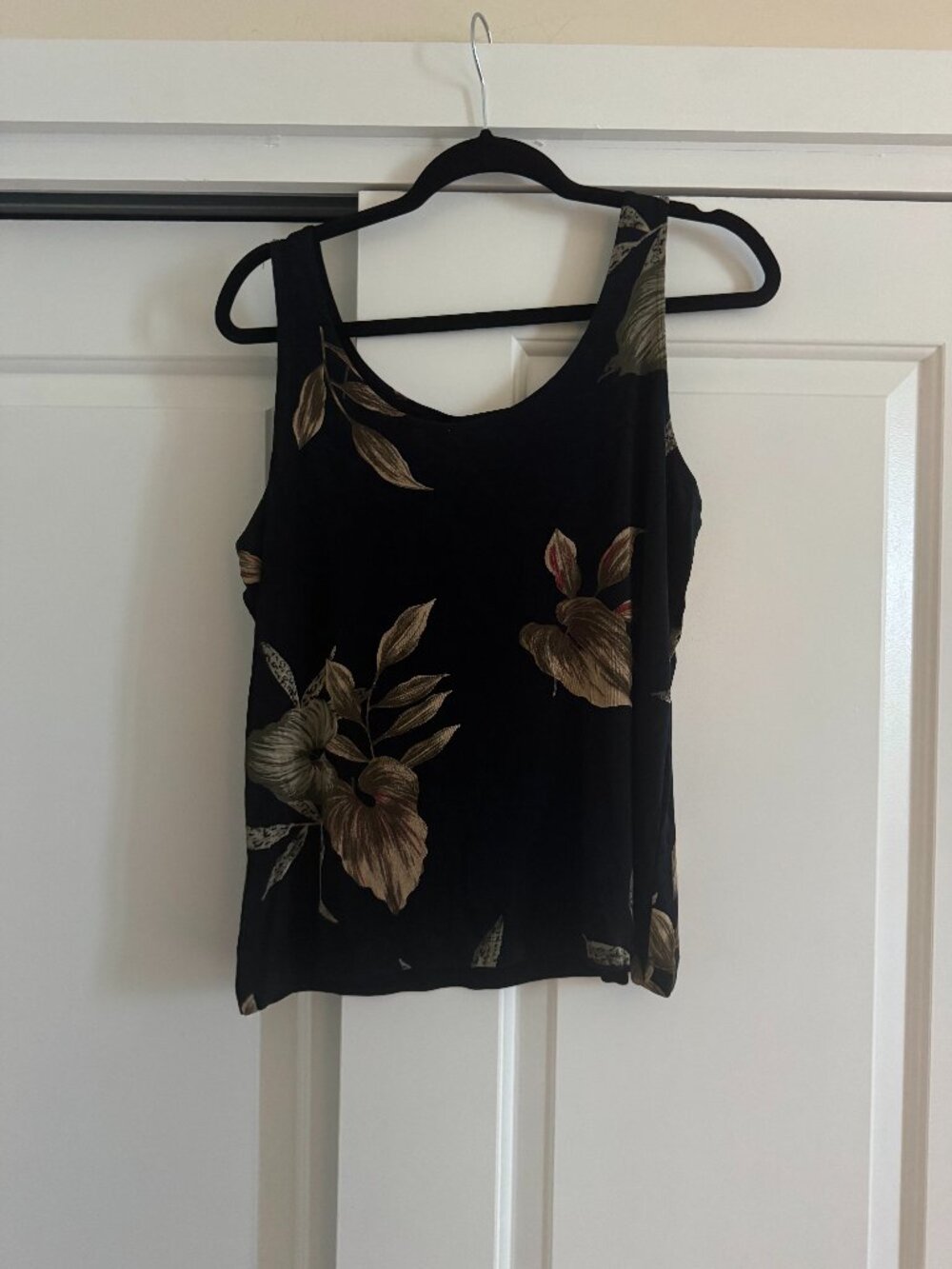 Chico's Travelers Vintage Floral Retro Sleeveless Y2K Tank Top Shirt, Size 8